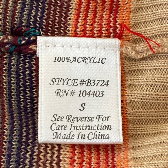 Blu Pepper Southwestern Print Cardigan Sweater Open Front SMALL Cowgirl Western - Picture 6 of 7